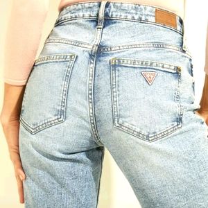 Vintage Guess Jeans 28 High Rise Light Wash Zip